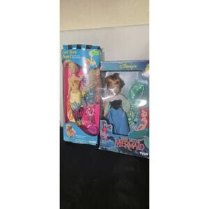 1992 Disney The Little Mermaid Arielle Doll: Cool Pearl Tyco Ariel Lot Of 2